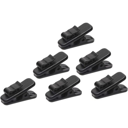 6 st 1 tum långa små hörlurar tråd klämma hörlurar montera kabel klämma kläder klämma öronpropp klämma (svart)