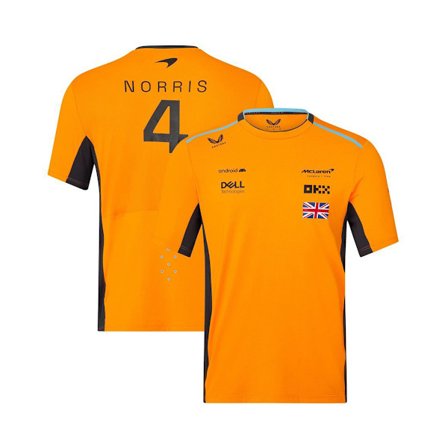 McLaren Ny F1 Racing Suit "#4 " Orange Kortärmad Topp T-Shirt Team Herr Sporttoppar M