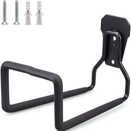 Kasteluletkun pidike, autotallin seinäkiinnike, metallirunkoinen puutarhaletkun pidike, musta