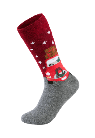 Lindbergh Christmas Bamboo Socks Strumpor Herr Grå 40-47