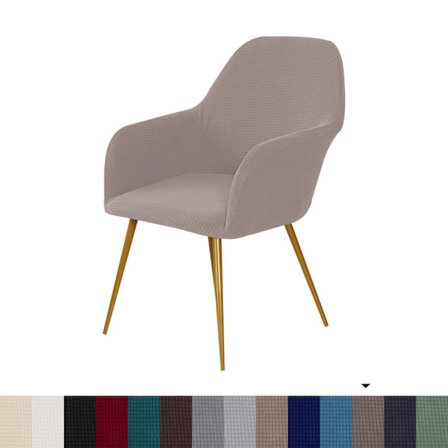 Aftagelige stolebetræk til spisestue og stue - Brun