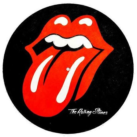 The Rolling Stones Digital Skivspelarmatta One Size Röd/Svart/Vit One Size