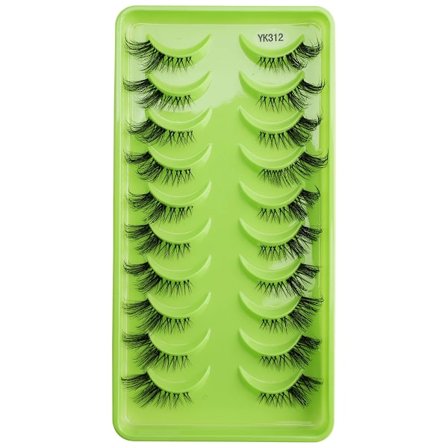 3/10 Par Half Lashes Makeup Naturliga Långa Katt Ögon Lashes Dramatiska Falska Ögonfransar Mjuka Faux Cils Falska Ögonfrans Extens Verktygcomment