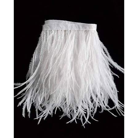 2 meter 5-6 tum vita strutsfjädrar trim frans för DIY klänning sömnad hantverk kostymer dekoration