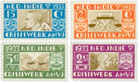 Hollandsk Ostindien 1933 - NVPH 182-185 - Postfrisk