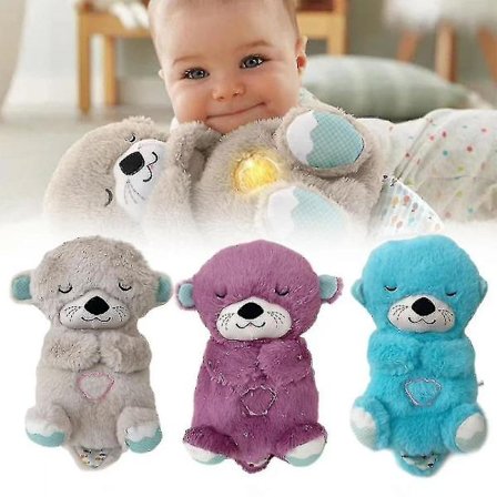 Baby Soothe 'N Snuggle Otter Breathes Otter Plush Toy(Sininen)