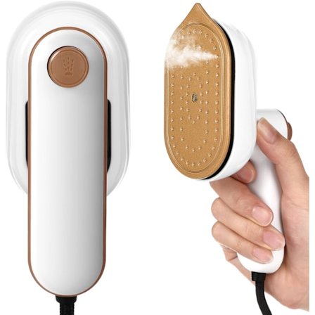 Mini Bærbar Strygemaskine, 180° Roterende Håndholdt Dampstrygejern, Tør- og Vådstrygejern til Rejsetøj