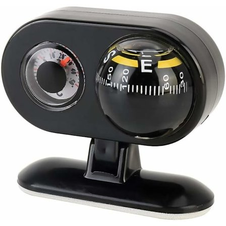 2 i 1 Ball Car Orientering Guide Kompass Termometer Bil Auto Dashbord (B