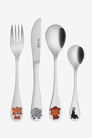 Sola - Barnbestick Set om 4 - Silver - Barnserviser & tillbehör - Från Homeroom