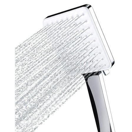 Suihkupää sadesuihku, käsisuihku suihkupää suuri, vettä säästävä suihkupää korkeapaine, suihkupää Xxl 6 suihkutyypillä (suihkupää ilman