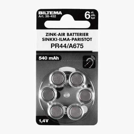 PR44 Zink-Air batteri 6-pack