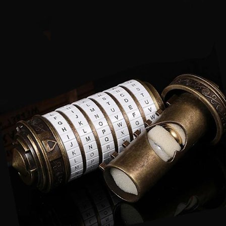 Kryptex Låspusselbox i Metall, 136x52mm Zinklegering Bröllopspresent