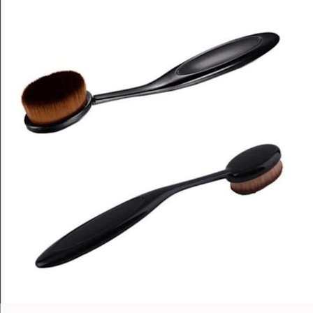2st Oval sminkborste Linear 6 l Oval brush l Pro l Svart