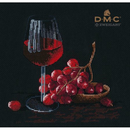 Broderikit Oven "Vinglas" 21x20 cm