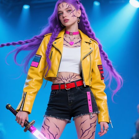 8 st kroppsdekaler i olika storlekar KPop Demon Hunters tecknad anime tatueringar