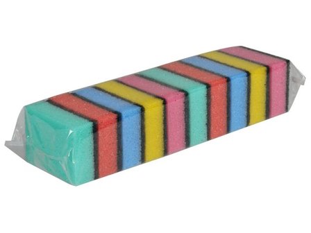 ABENA Rengöringssvamp flerfärgad 9x6cm 10/fp - Lyreco - Städ och hygien - Städredskap - Svampar och skurblock
