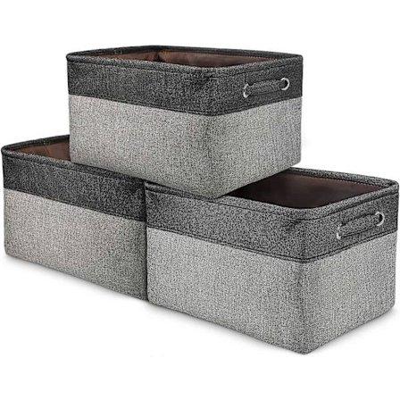 Opbevaringskasser til skab [3-pak] Foldbar opbevaringskurv