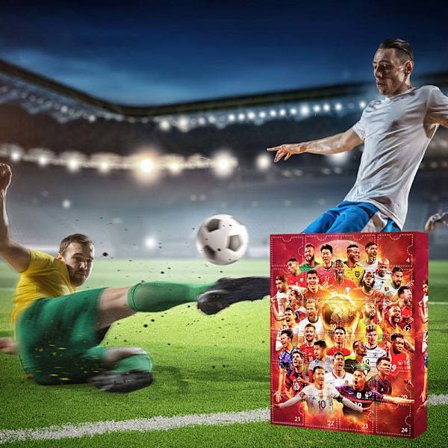 Jud- Høykvalitets VM 2025 adventskalender Fotball-VM Jul Blind Box Messi, Haaland, Mbappe, Cairo etc R{FY}