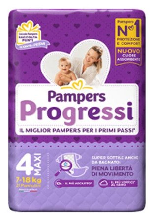 Pampers Progressi Taglia 4 Maxi (7-18 Kg) 21 Pezzi