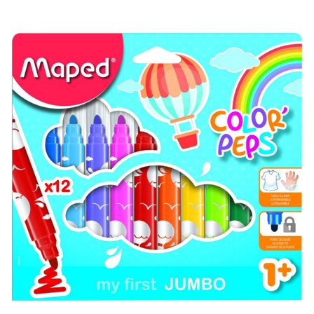 Maped Color'Peps Filzstifte Jumbo 12er-Set (ab 1 Jahr)