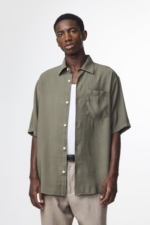 NN07 Freddy Shirt male Green Organic Cotton