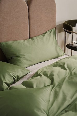 Jotex - Satin Örngott i Satin 50x90 Cm Ekologisk Oliv olja ZACK - Köp Örngott hos Jotex