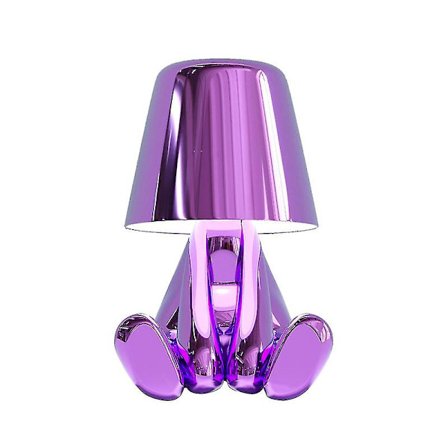 Liten gyllene man LED-bordslampor Touch Control Dimbar lampa Bar Nattljus(Mr WHAT)