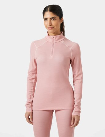 Helly Hansen W Lifa Merino Midw 1/2 Zip - Pink - S