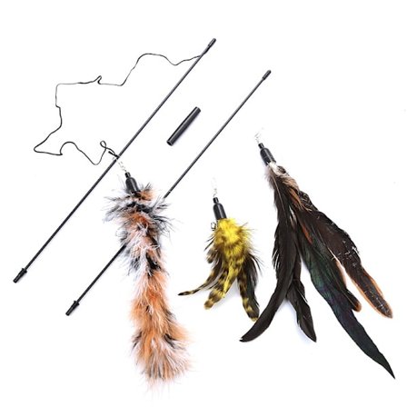 Fjederlegetøj til katte, Kattelegetøj, Interaktivt indtrækkeligt fiskespind