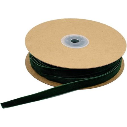 1 cm 20 meter julröd sammetsband enfärgat band för julbröllopsförpackning hantverksdekoration, grön