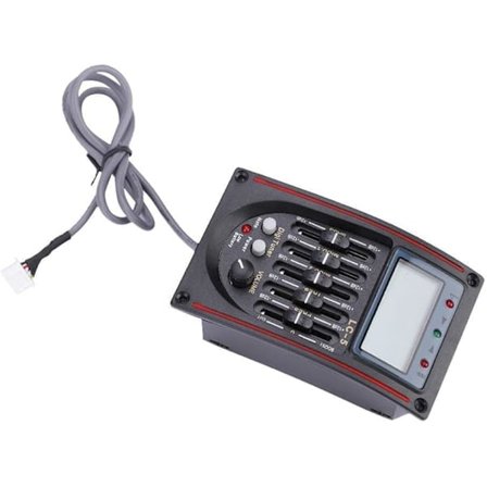 Gitarrpickup, 5-bands förförstärkare EQ LC-5 Equalizer Tuner Piezo Pickup för akustiska gitarrer