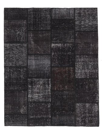 Tapis Patchwork 159X198 Noir (Laine, Turquie)