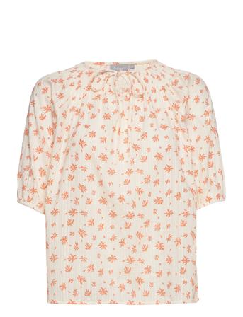 Frsanya Bl 1 Blouses Short-sleeved Creme Fransa*Betinget Tilbud