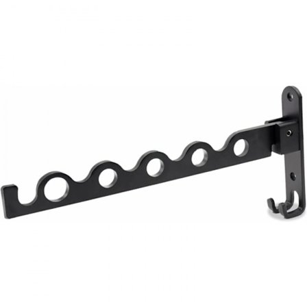 Musta alumiininen seinään kiinnitettävä taittuva kuivausteline, pyykin kuivaus