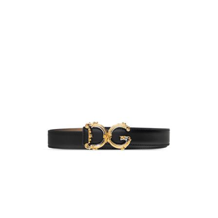 Dolce & Gabbana Bælte With Logo Sort, Dame Bælter, Størrelse: 90 CM