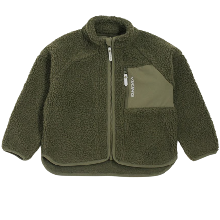 Viking Playtime Pile Midlayer Jacket Kids Olive