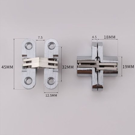 2 stk Skjulte hengsler Tverrdørhengsel A A