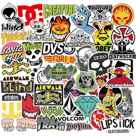 Skateboard Stickers Pakke Cool Decals 100stk til Bærbar Teenager Sticker