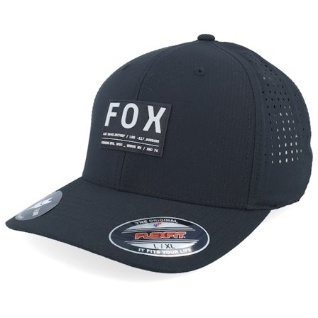 Fox - Schwarz flexfit Cap - Non Stop Tech Black Flexfit @ Hatstore