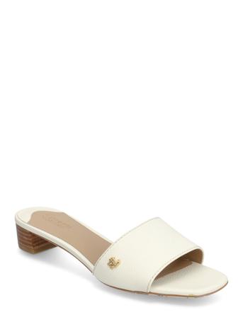 Fay Tumbled Leather Sandal Korolliset Sandaalit Cream Lauren Ralph Lauren