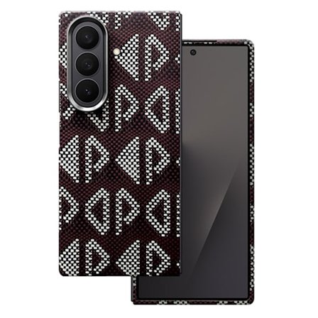 Mobilskal till Galaxy Z Fold 7 MagSafe Kevlar - Geometric Röd