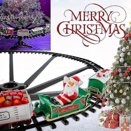 Julgransprydnad Tågset, elektriskt tågset med ljus och ljud, julklappar julgransdekoration