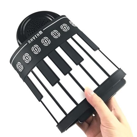 49 Nycklar Hopfällbart Piano Klaviaturpiano Elektroniskt Rulla Upp Piano för Vuxna Nybörjare och Barn Pedagogiska Leksaker