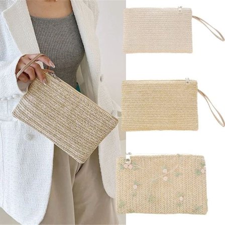 Kudottu vetoketjullinen lompakko