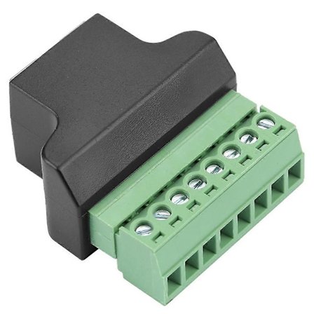 Ethernet RJ45 Naaras - Ruuviliitin 8-nastainen CCTV Digitaalinen DVR-sovitinliitin