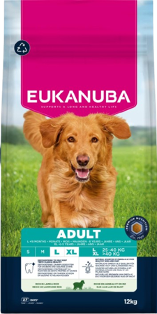 Eukanuba - Dog Adult Large Lamb & Rice 12 kg - Hund - Hundefôr & hundemat - Tørrfôr for hund - ZOO.no
