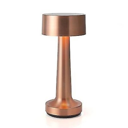 Uppladdningsbar bordslampa med touchsensor (roséguld)