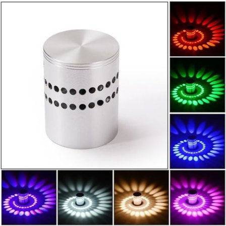 3W RGB LED-vägglampa spiralbelysning korridorlampa 1