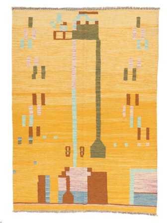 Kilim Berber Style Rug 127X177 Orange/Brown Afghanistan