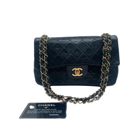 Chanel Vintage Pre-owned Leather chanel-Tass , Zwart , Dames , Maat: ONE Size Vintage Tassen